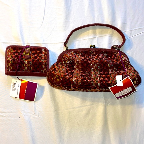 Vera Bradley Handbags - Rare kisslock Vera Bradley Tweed purse and notebook